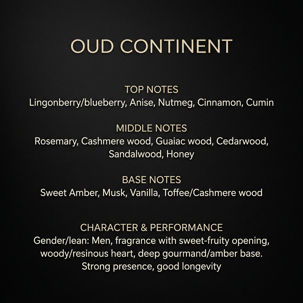 Oud Continent for MEN 100 ml