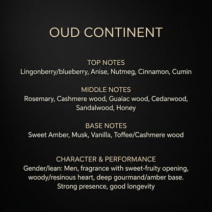 Oud Continent for MEN 100 ml